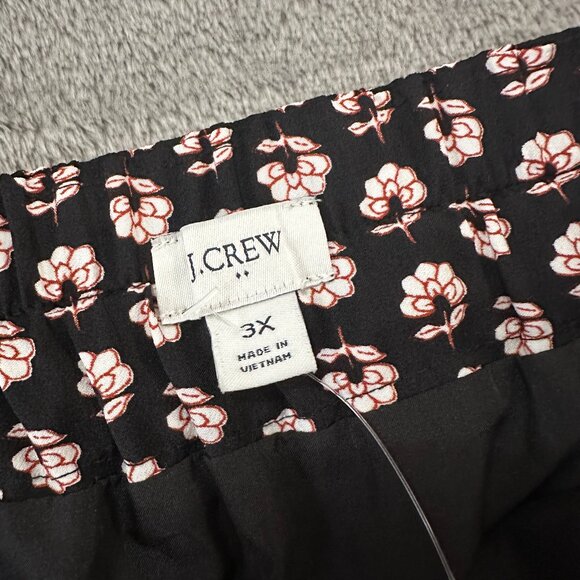 J. Crew Factory Floral Pull On Skirt 3X 3XL Front Slit Lined - Picture 4 of 8